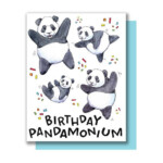 Birthday Pandamonium Panda Happy Birthday Pandas Card Panda Birthday