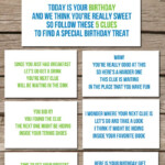 Birthday Scavenger Hunt with Free Printables