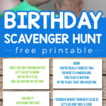 Birthday Scavenger Hunt with Free Printables Birthday Party Games