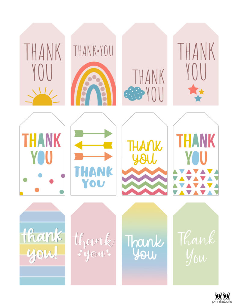 Birthday Thank You Tags Template Free FREE PRINTABLE TEMPLATES