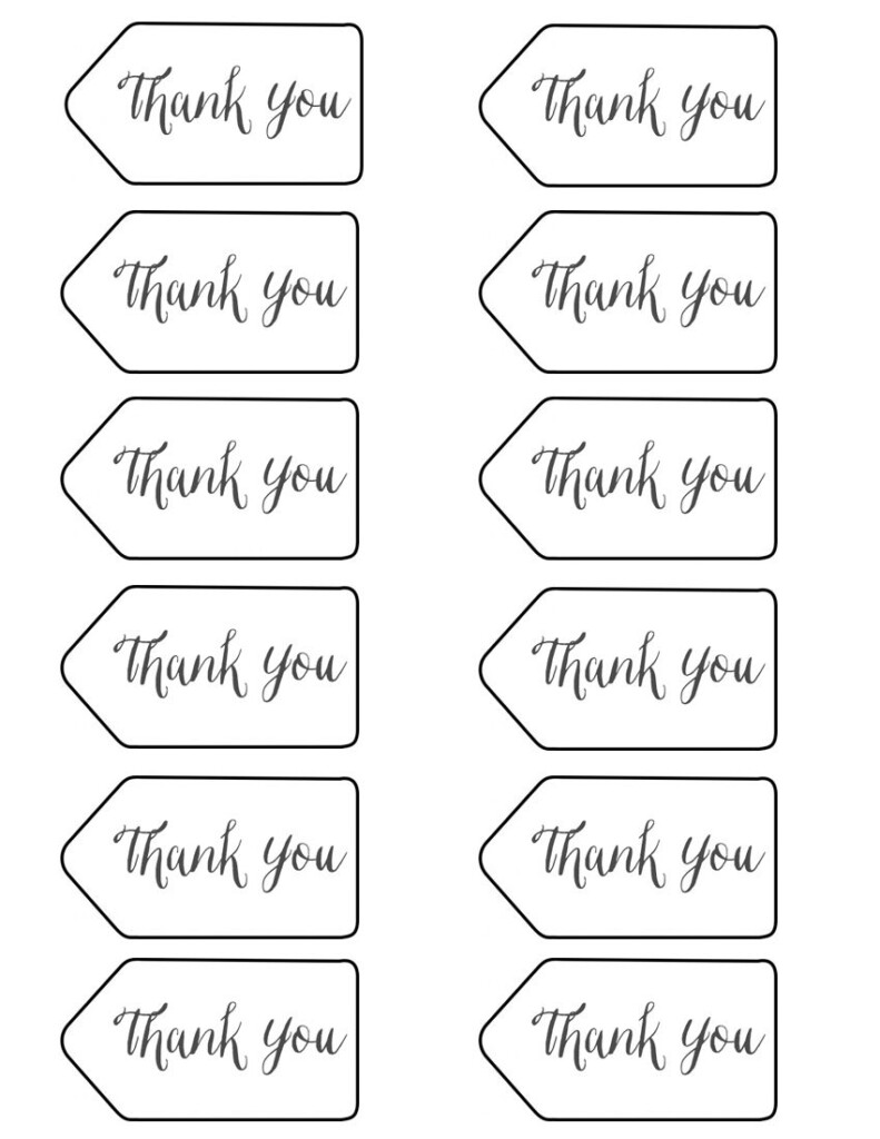 Birthday Thank You Tags Template Free Nisma Info