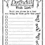 Birthday Wish List Template List Template Christmas Wish List