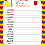 Birthday Word Scramble