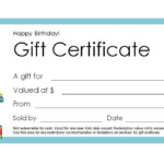 Blank Gift Certificate Template Free Printable Free Printable Download