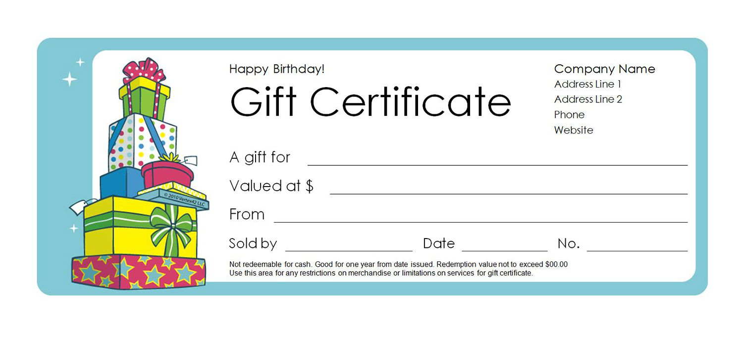 Blank Gift Certificate Template Free Printable Free Printable Download