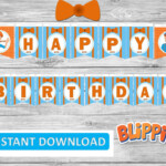 Blippi Banner Happy Birthday Banderas De Feliz Cumplea os Mensaje De