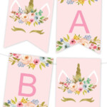 Blush Floral Printable Banner Birthday Banner Free Printable Happy