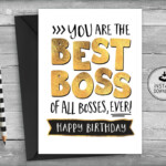 Boss Birthday Card Card For Boss Boss Appreciation Card