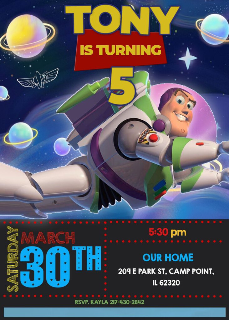 Buzz Lightyear Birthday Card Free Printable FreePrintableTM 