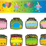 Carson Dellosa Birthday Cakes Bulletin Board Set 110038