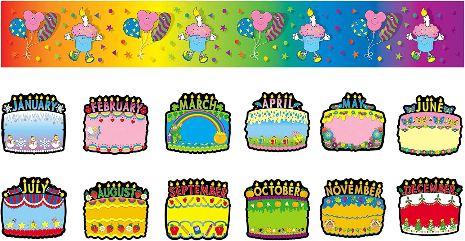 Carson Dellosa Birthday Cakes Bulletin Board Set 110038