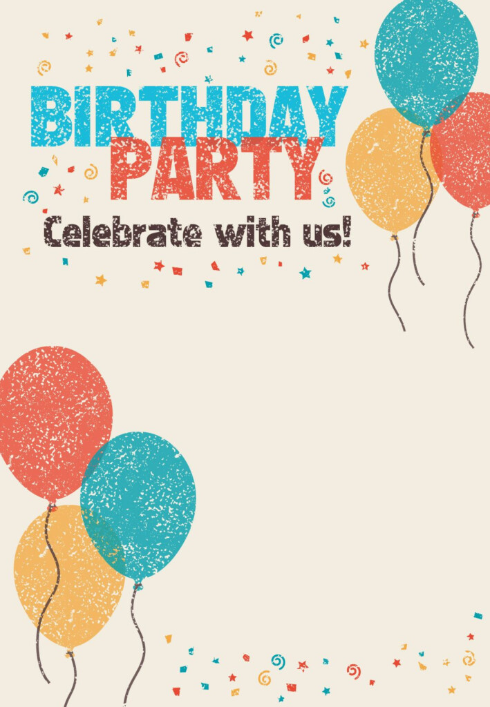 Celebrate With Us Free Birthday Invitation Template G Birthday 