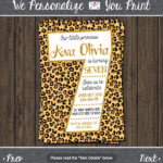 Cheetah 7th Birthday Invitation Editable Template Online Etsy