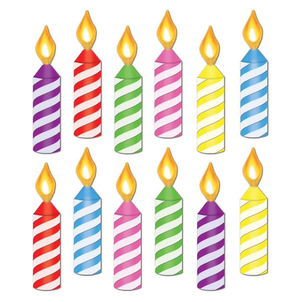 Club Pack Of 288 Multi Colored Mini Birthday Candle Cutout Party 