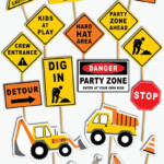 Construction Birthday Decoration Printable Construction Party Signs