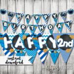 Cookie Monster Banner Cookie Monster Birthday Banner Cookie Monster