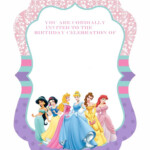 Cool FREE Template Free Printable Ornate Disney Princesses Invit