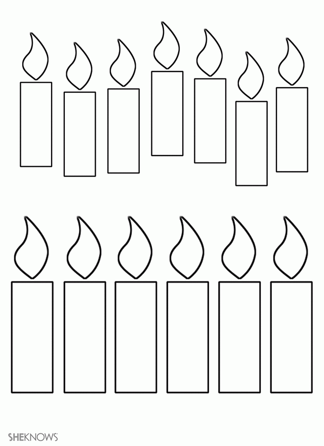 Craft Templates For Kids Candles