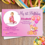 Create Amazing St Birthday Invitation Card Template In Telugu For F In