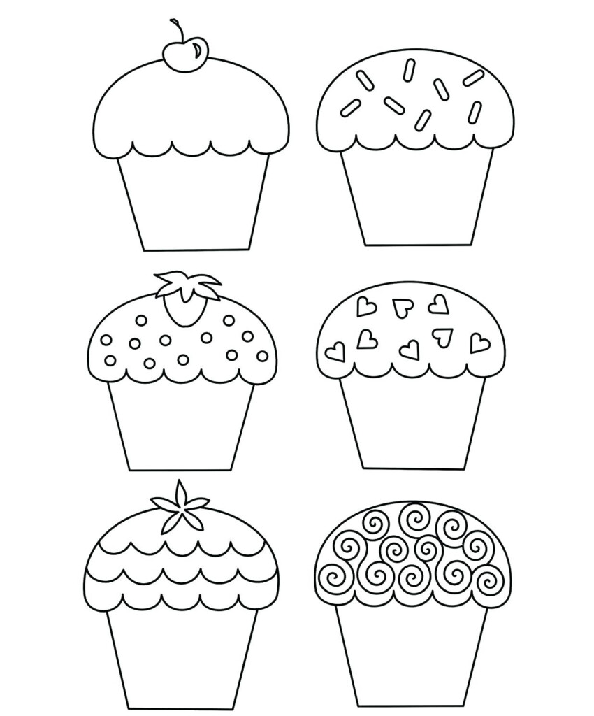 Cupcake Drawing Template At GetDrawings Free Download