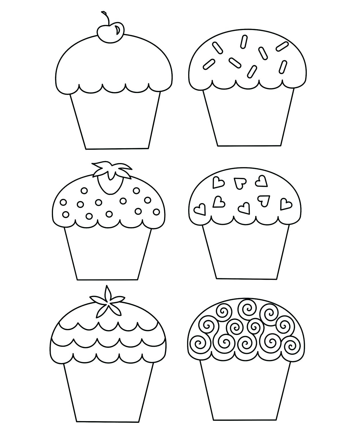 Cupcake Drawing Template At GetDrawings Free Download