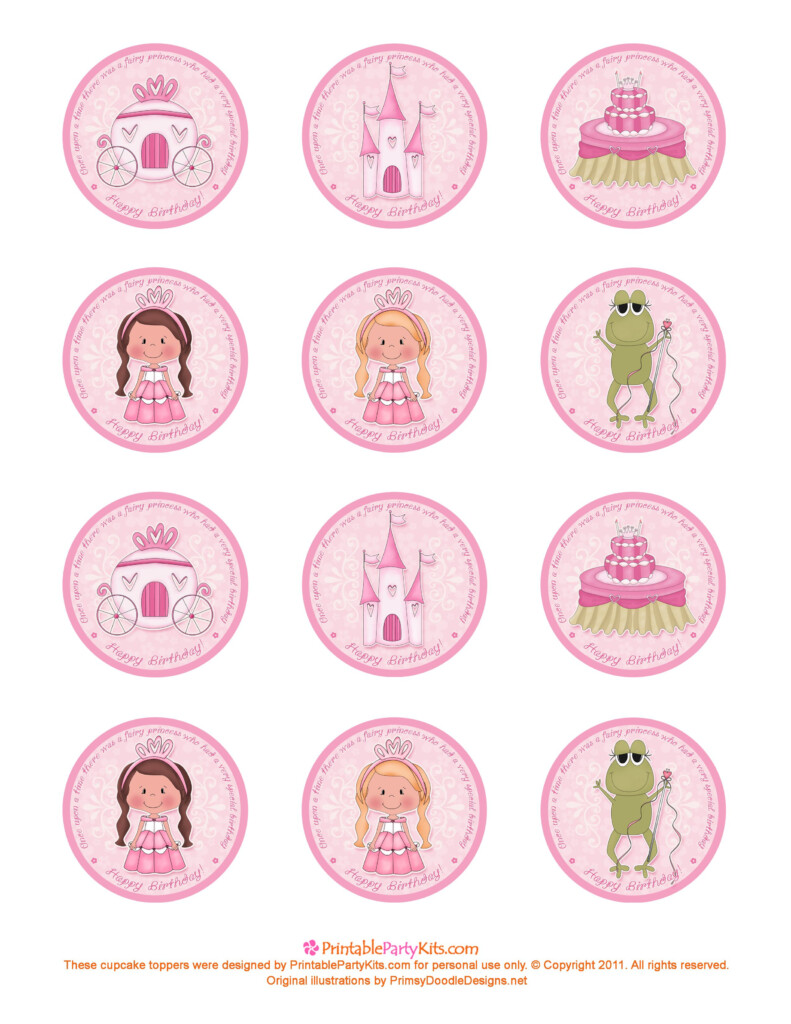 Cupcake Toppers That Go With The Invites Princess Cupcake Toppers 