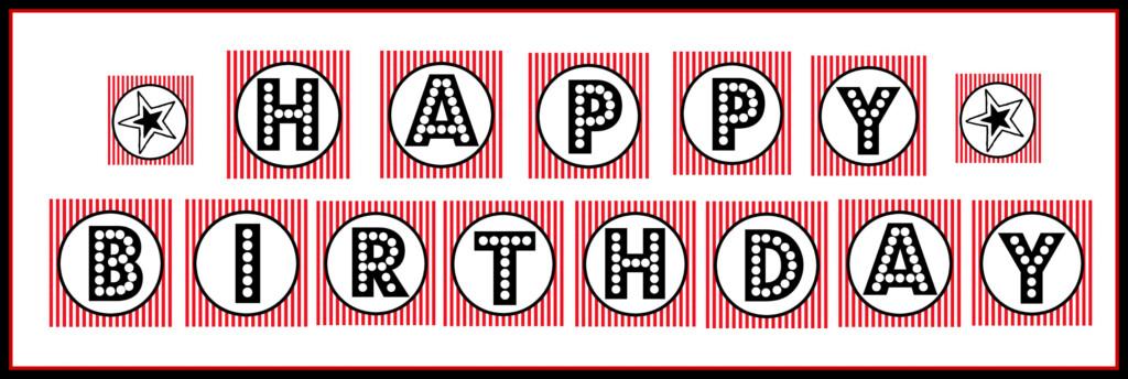 Cut Out Happy Birthday Printable Letters Free Printable Black And 