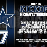 Dallas Cowboys Birthday Invitation Dallas Cowboys Birthday Cowboy