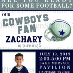 Dallas Cowboys Football Birthday Invitation Digital File Printable On