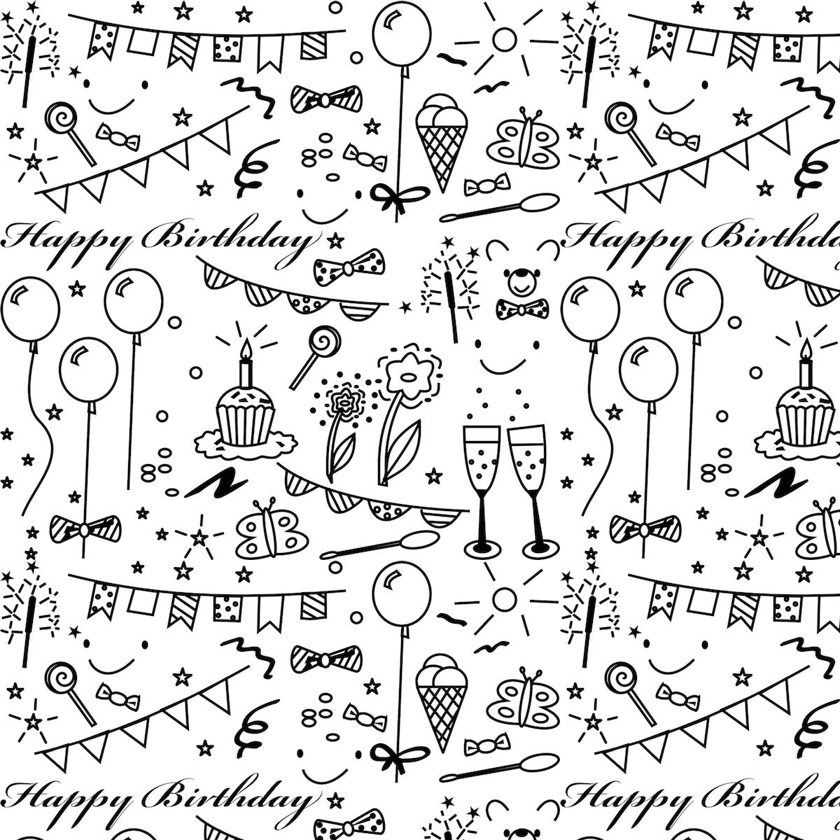 Digital birthday paper jpg 1200 1200 Free Printable Planner 