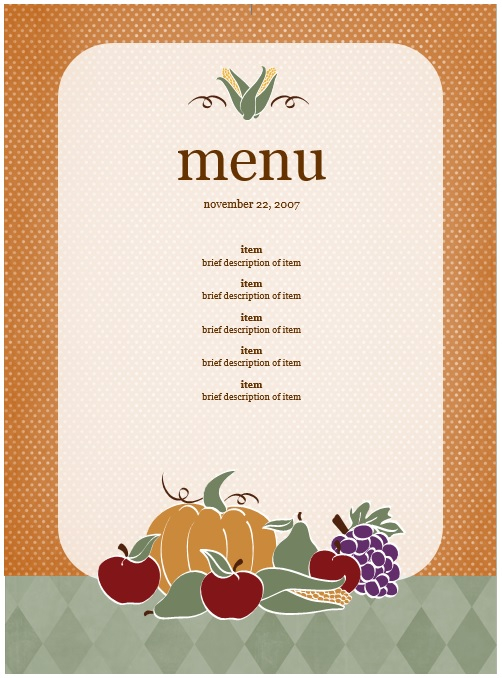 Dinner Party Menu Templates Free Download Menu Template Download 