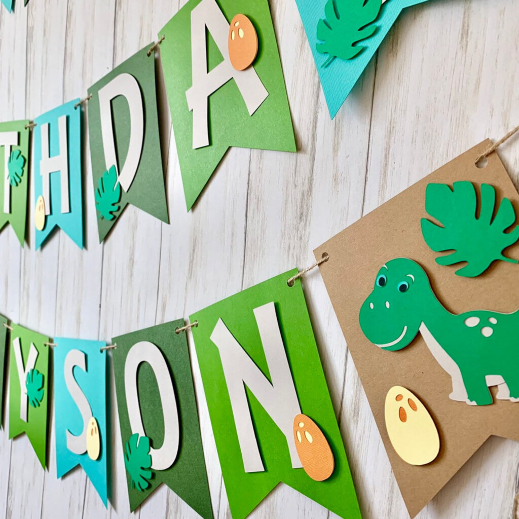 Dinosaur Banner Dinosaur First Birthday Banner Dino Party Etsy Australia