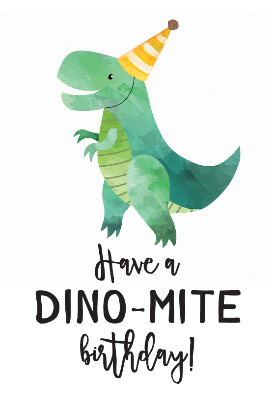 Dinosaur Birthday Card Printable Tomtaku