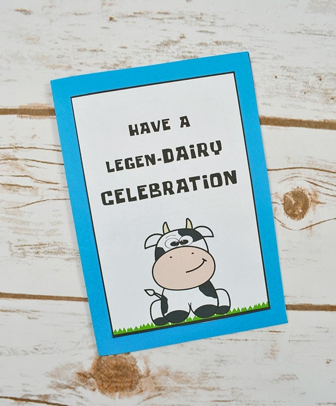 DIY Cow Birthday Card With FREE Printable Onion Rings Things