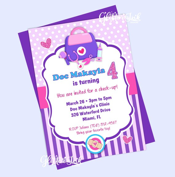 Doctor Party Printable Invitations Nurse Party Invitation Doc Party 