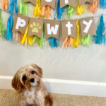 Dog Birthday Banner let s Pawty Banner Custom Dog Birthday Etsy