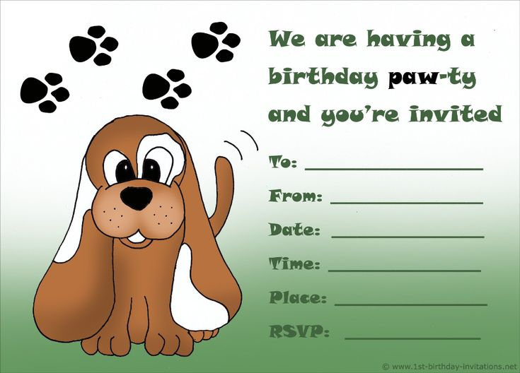 Dog Birthday Party Invitations Templates Free Kebumaw