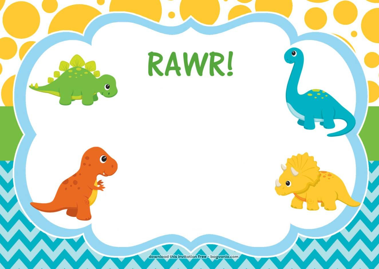 Download FREE Dinosaur Birthday Invitations Dinosaur Birthday 