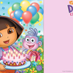 Download Free Template Dora The Explorer Birthday Party Invitations