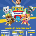 Downloadable Editable Paw Patrol Birthday Invitation Template Free