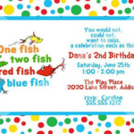 Dr Seuss One Fish Two Fish Birthday Invitation PRINTABLE