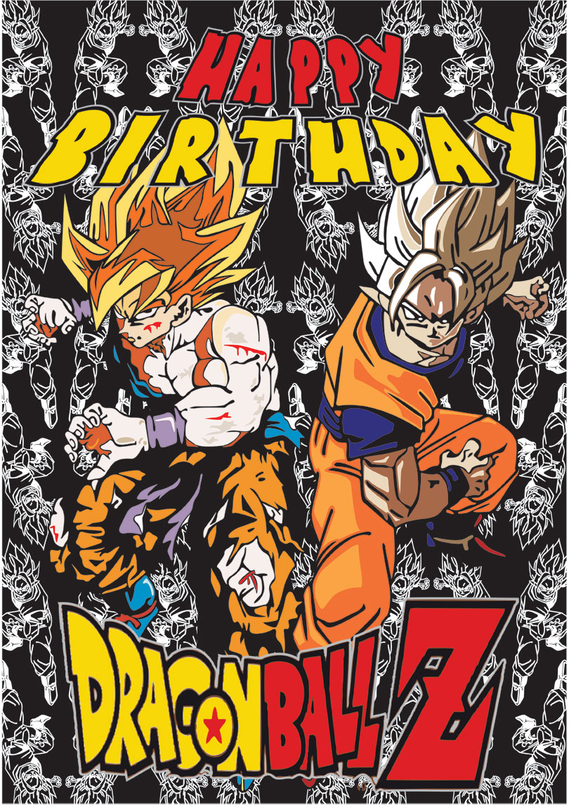 Dragon Ball Z Birthday Cards Free Printable Cards PRINTBIRTHDAY CARDS