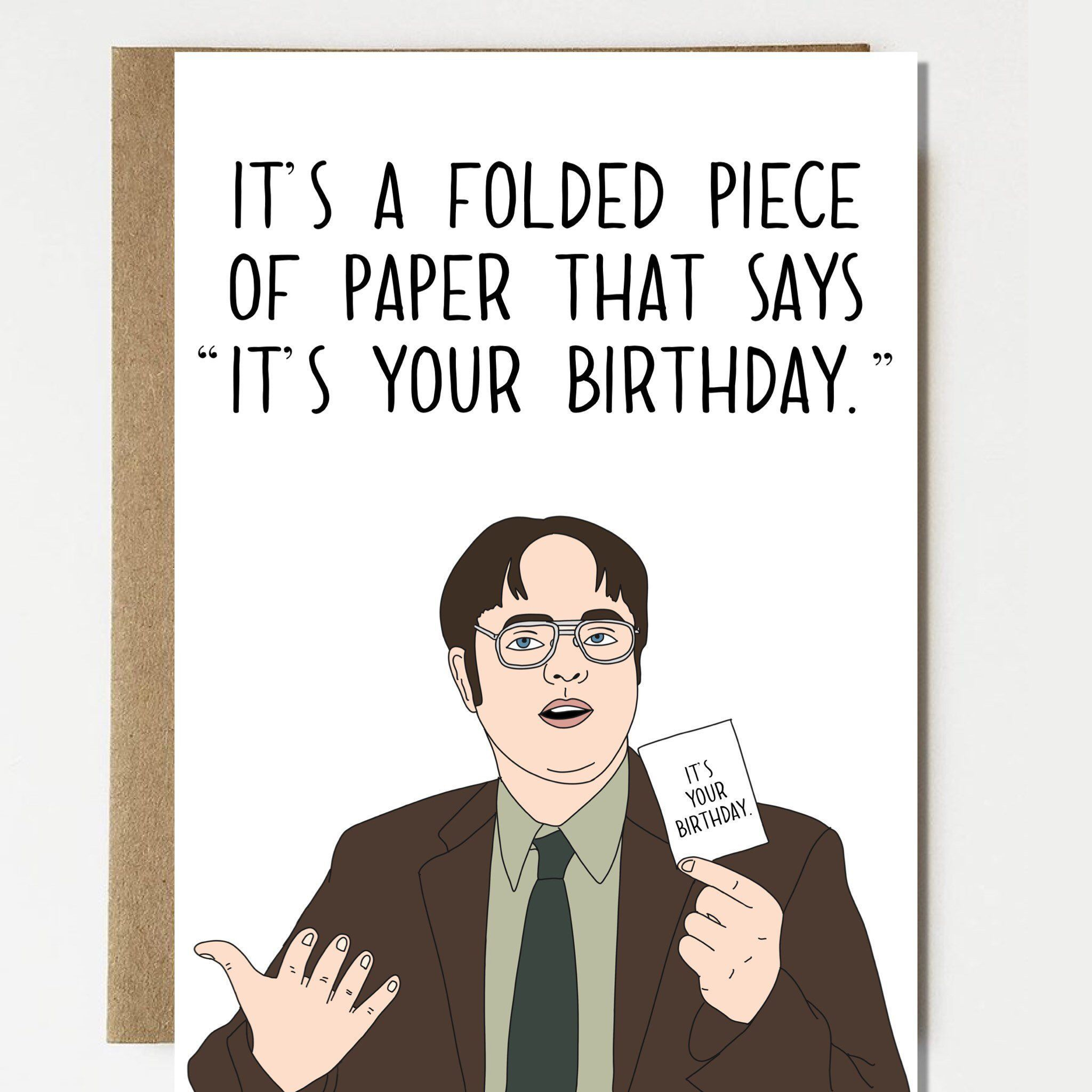 Dwight Schrute Birthday Card Printable