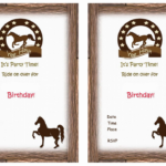 Einladungskarten Kindergeburtstag Pferde Horse Invitations Horse