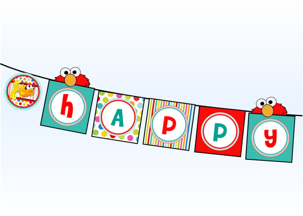 Elmo Happy Birthday Banner Sesame Street Happy Birthday