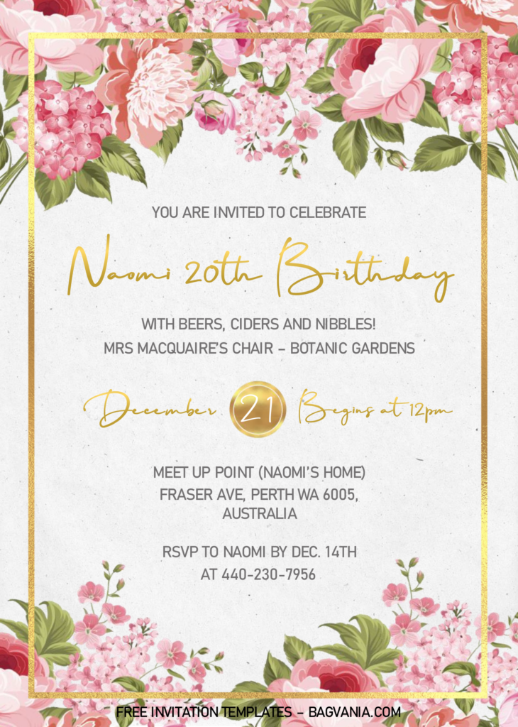 Flower Girl Invitation Templates Editable With MS Word Free 