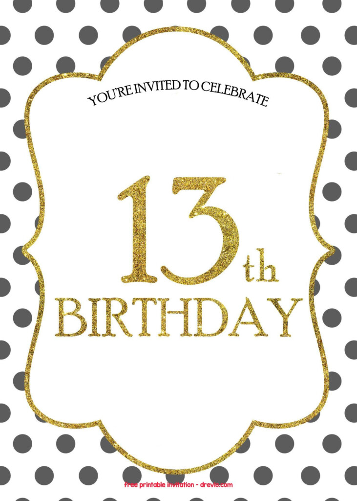 FREE 13th Birthday Invitations Templates 13th Birthday Invitations 