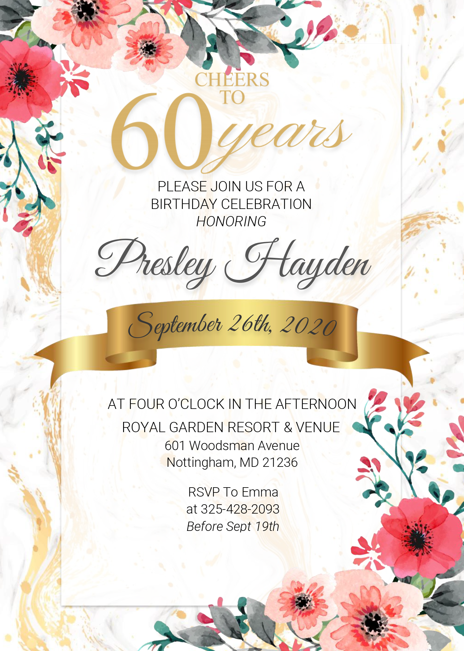 Free 60th Birthday Invitation Templates For Word Nisma Info