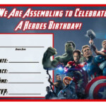 Free Avengers Age Of Ultron Printable Birthday Invitation Templates