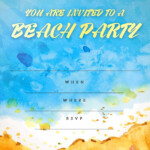 Free Beach Party Invitations All Free Invitations